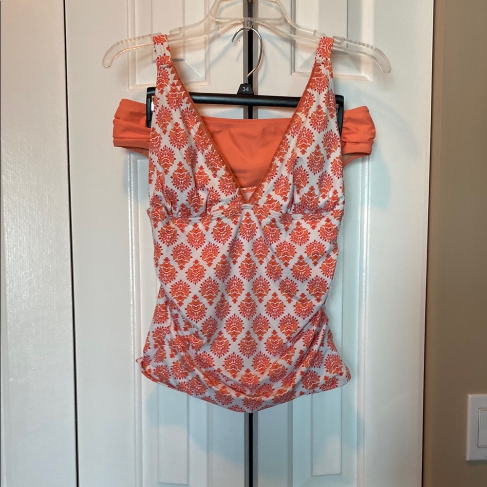 Orange Patterned Women's Top